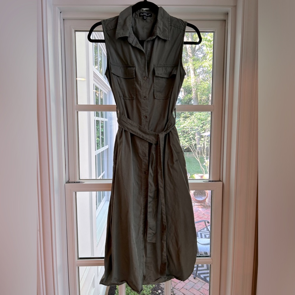 Olive Green Shirt Dress Size XS